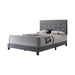 Mapes Tufted Upholstered Eastern King, Queen, Twin & Full Bed Charcoal & Grey - Casa Morelos / Coahuila Furniture (Oklahoma City, OK)