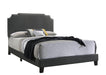Tamarac Upholstered Nailhead Full, Eastern King & Queen Bed Beige & Grey - Casa Morelos / Coahuila Furniture (Oklahoma City, OK)