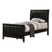 Carlton Full & Twin Upholstered Panel Bed Cappuccino and Black - Casa Morelos / Coahuila Furniture (Oklahoma City, OK)