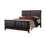 Carlton Full & Twin Upholstered Panel Bed Cappuccino and Black - Casa Morelos / Coahuila Furniture (Oklahoma City, OK)