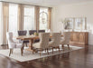 Florence Double Pedestal Dining Table Rustic Smoke - Casa Morelos / Coahuila Furniture (Oklahoma City, OK)