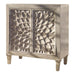 Clarkia Accent Cabinet with Floral Carved Door White - Casa Morelos / Coahuila Furniture (Oklahoma City, OK)