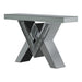 Taffeta V-shaped Sofa Table with Glass Top Silver - Casa Morelos / Coahuila Furniture (Oklahoma City, OK)