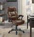 Nerris Adjustable Height Office Chair with Padded Arm Brown and Black - Casa Morelos / Coahuila Furniture (Oklahoma City, OK)