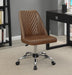 Althea Upholstered Tufted Back Office Chair Brown and Chrome - Casa Morelos / Coahuila Furniture (Oklahoma City, OK)