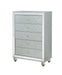 Gunnison 5-drawer Chest Silver Metallic - Casa Morelos / Coahuila Furniture (Oklahoma City, OK)
