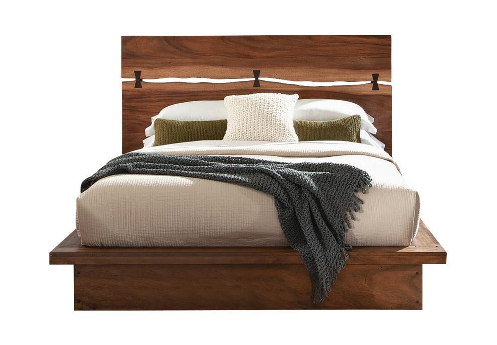 Winslow California King, E.King & Queen Bed Smokey Walnut and Coffee Bean - Casa Morelos / Coahuila Furniture (Oklahoma City, OK)