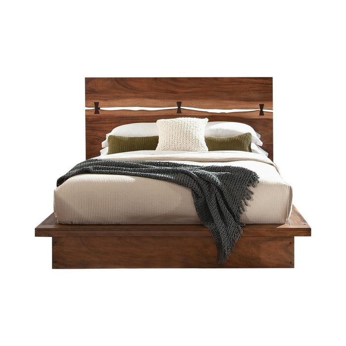 Winslow California King, E.King & Queen Bed Smokey Walnut and Coffee Bean - Casa Morelos / Coahuila Furniture (Oklahoma City, OK)