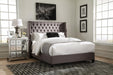 Bancroft Demi-wing Upholstered California King, E.King, Queen & Full Bed Grey - Casa Morelos / Coahuila Furniture (Oklahoma City, OK)