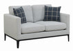 Apperson Cushioned Back Loveseat Light Grey - Casa Morelos / Coahuila Furniture (Oklahoma City, OK)