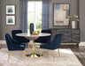 Kella Round Marble Top Dining Table White and Gold - Casa Morelos / Coahuila Furniture (Oklahoma City, OK)