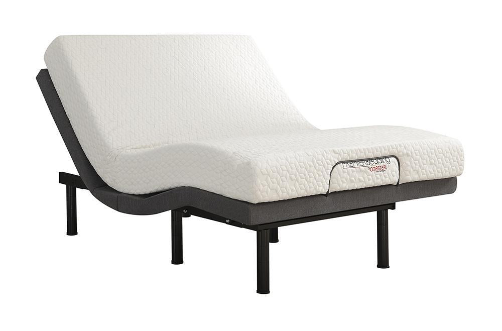 Negan Eastern King, E.King, Queen, & Twin XL Adjustable Bed Base Grey and Black - Casa Morelos / Coahuila Furniture (Oklahoma City, OK)