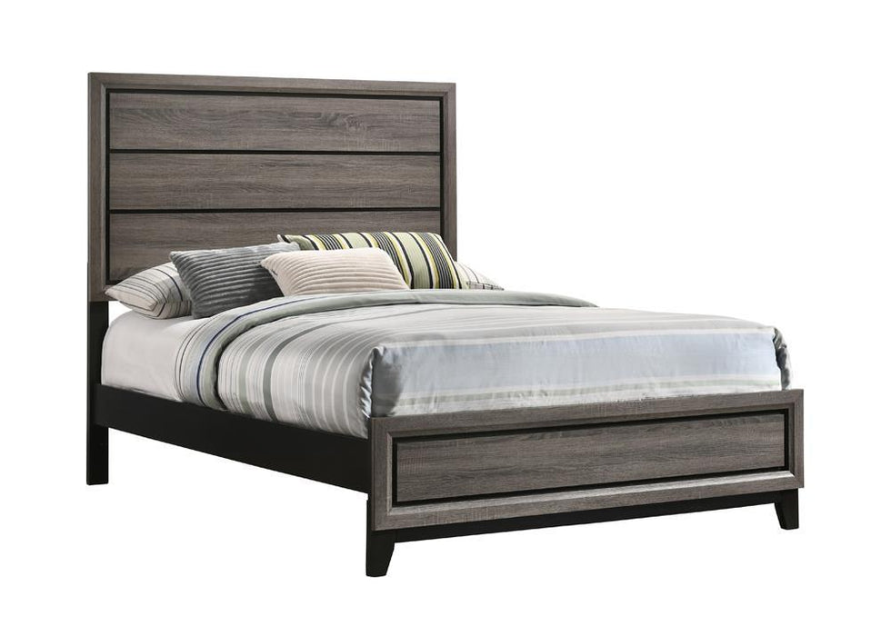 Watson Full & Twin Panel Bed Grey Oak - Casa Morelos / Coahuila Furniture (Oklahoma City, OK)