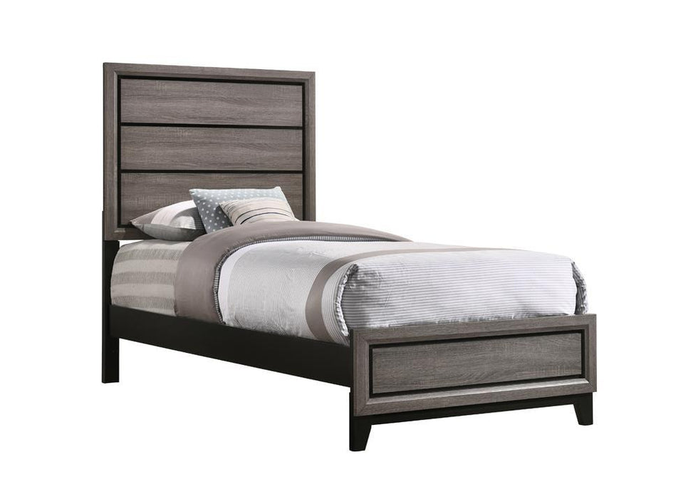 Watson Full & Twin Panel Bed Grey Oak - Casa Morelos / Coahuila Furniture (Oklahoma City, OK)