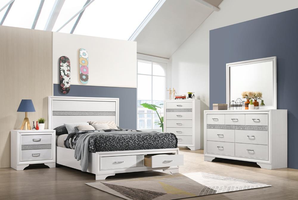 Miranda Full & Twin Storage Bed White - Casa Morelos / Coahuila Furniture (Oklahoma City, OK)