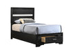 Miranda Full & Twin Storage Bed Black - Casa Morelos / Coahuila Furniture (Oklahoma City, OK)