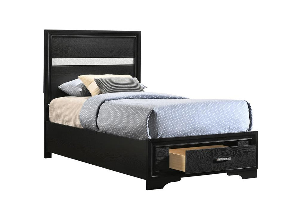 Miranda Full & Twin Storage Bed Black - Casa Morelos / Coahuila Furniture (Oklahoma City, OK)