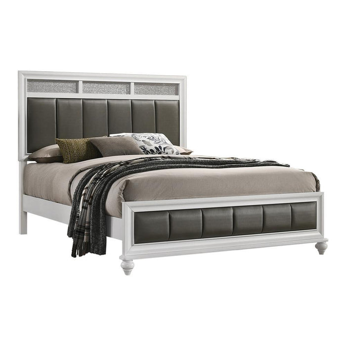 Barzini California King, E.King, & Queen Upholstered Panel Bed White - Casa Morelos / Coahuila Furniture (Oklahoma City, OK)