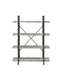 Cole 4-Shelf Bookcase Grey Driftwood and Gunmetal - Casa Morelos / Coahuila Furniture (Oklahoma City, OK)