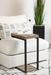 Beck C-Shape Snack Table Black and Antique Nutmeg - Casa Morelos / Coahuila Furniture (Oklahoma City, OK)