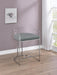 Thermosolis Acrylic Back Counter Height Stools Grey and Chrome (Set of 2) - Casa Morelos / Coahuila Furniture (Oklahoma City, OK)