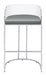 Thermosolis Acrylic Back Bar Stools Grey and Chrome (Set of 2) - Casa Morelos / Coahuila Furniture (Oklahoma City, OK)
