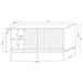 Zira Sunburst 4-door Accent Cabinet Brown and Antique Gold - Casa Morelos / Coahuila Furniture (Oklahoma City, OK)
