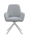 Abby Flare Arm Side Chair Light Grey and Chrome - Casa Morelos / Coahuila Furniture (Oklahoma City, OK)
