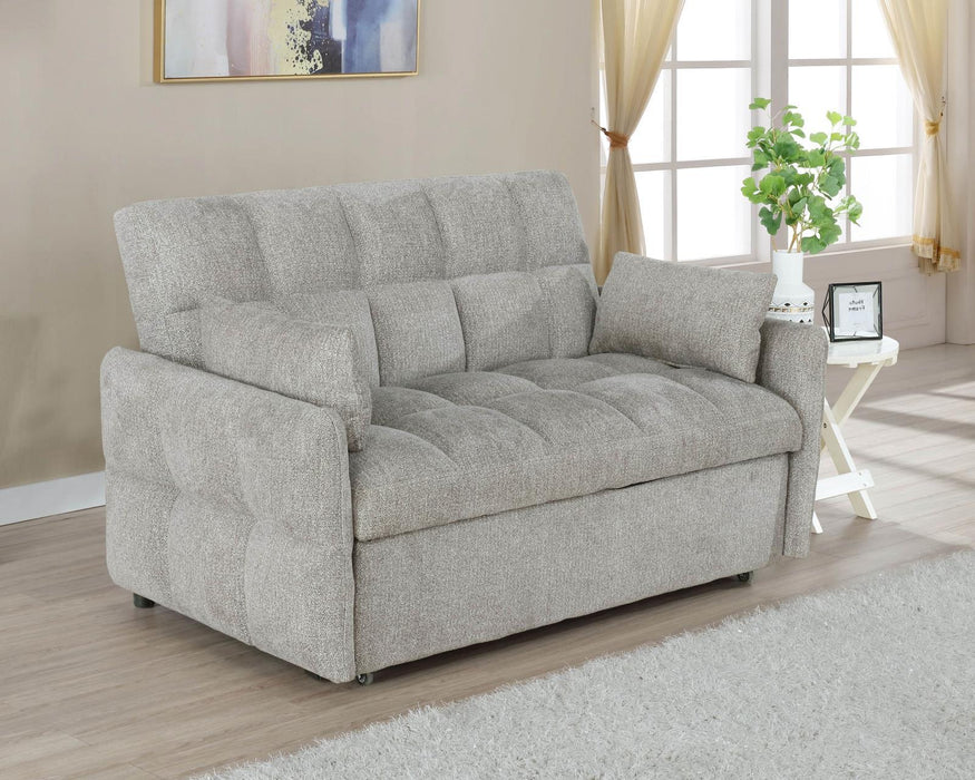 Cotswold Tufted Cushion Sleeper Sofa Bed Light Grey & Dark Grey - Casa Morelos / Coahuila Furniture (Oklahoma City, OK)