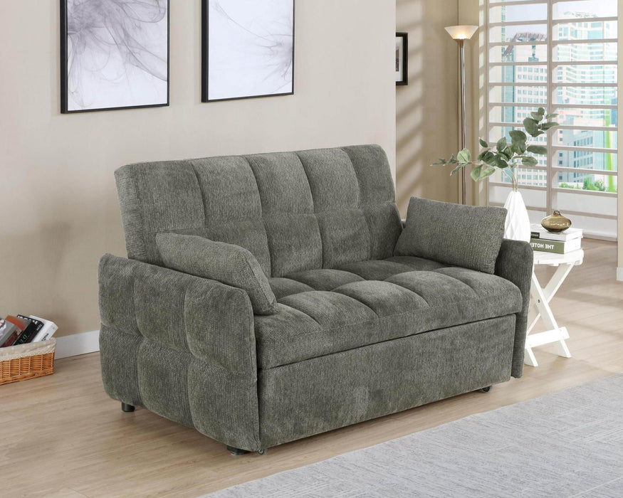 Cotswold Tufted Cushion Sleeper Sofa Bed Light Grey & Dark Grey - Casa Morelos / Coahuila Furniture (Oklahoma City, OK)