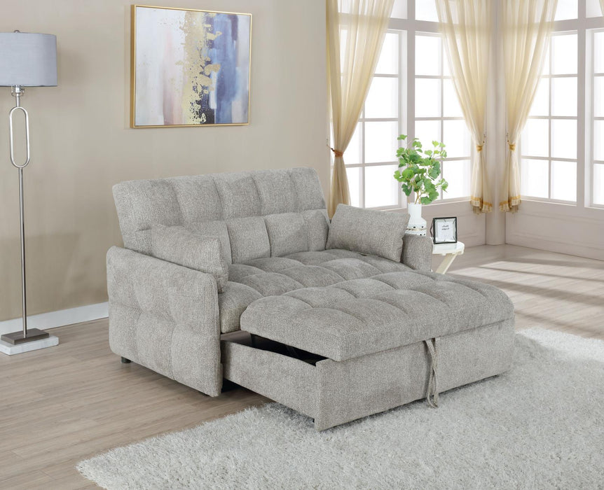 Cotswold Tufted Cushion Sleeper Sofa Bed Light Grey & Dark Grey - Casa Morelos / Coahuila Furniture (Oklahoma City, OK)
