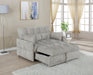 Cotswold Tufted Cushion Sleeper Sofa Bed Light Grey & Dark Grey - Casa Morelos / Coahuila Furniture (Oklahoma City, OK)