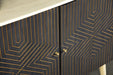 Ixora 2-door Accent Cabinet White Washed and Black - Casa Morelos / Coahuila Furniture (Oklahoma City, OK)