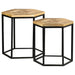 Adger 2-piece Hexagon Nesting Tables Natural and Black - Casa Morelos / Coahuila Furniture (Oklahoma City, OK)