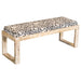 Aiden Sled Leg Upholstered Accent Bench Black and White - Casa Morelos / Coahuila Furniture (Oklahoma City, OK)