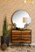 Zara 2-door Accent Cabinet Black Walnut and Gold - Casa Morelos / Coahuila Furniture (Oklahoma City, OK)