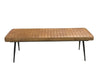 Misty Cushion Side Bench Camel and Black - Casa Morelos / Coahuila Furniture (Oklahoma City, OK)