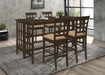 Gabriel Upholstered Counter Height Stools Cappuccino and Beige (Set of 2) - Casa Morelos / Coahuila Furniture (Oklahoma City, OK)