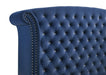 Melody California King, Eastren King, Queen Wingback Upholstered Bed Pacific Blue & Grey - Casa Morelos / Coahuila Furniture (Oklahoma City, OK)