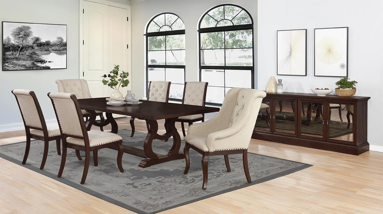 Brockway Trestle Dining Table Antique Java - Casa Morelos / Coahuila Furniture (Oklahoma City, OK)