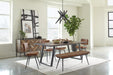 Misty Cushion Side Bench Camel and Black - Casa Morelos / Coahuila Furniture (Oklahoma City, OK)
