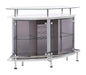 Gideon Crescent Shaped Glass Top Bar Unit with Drawer - Casa Morelos / Coahuila Furniture (Oklahoma City, OK)