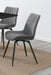 Diggs Upholstered Tufted Swivel Dining Chairs Grey and Gunmetal (Set of 2) - Casa Morelos / Coahuila Furniture (Oklahoma City, OK)