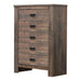 Frederick 5-drawer Chest Weathered Oak - Casa Morelos / Coahuila Furniture (Oklahoma City, OK)