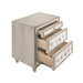Antonella 3-drawer Upholstered Nightstand Ivory and Camel - Casa Morelos / Coahuila Furniture (Oklahoma City, OK)