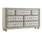 Antonella 7-drawer Upholstered Dresser Ivory and Camel - Casa Morelos / Coahuila Furniture (Oklahoma City, OK)