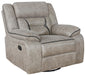 Greer Upholstered Tufted Back Glider Recliner - Casa Morelos / Coahuila Furniture (Oklahoma City, OK)