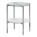Cadee Round Glass Top End Table Clear and Chrome - Casa Morelos / Coahuila Furniture (Oklahoma City, OK)