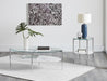 Cadee Round Glass Top End Table Clear and Chrome - Casa Morelos / Coahuila Furniture (Oklahoma City, OK)