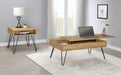Fanning Lift Top Storage Coffee Table Golden Oak and Black - Casa Morelos / Coahuila Furniture (Oklahoma City, OK)